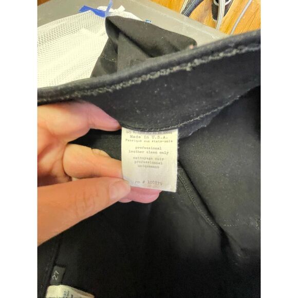 Rag & Bone Black Moto Jeans with Leather Accents in Blackout Size 27 - Picture 6 of 6